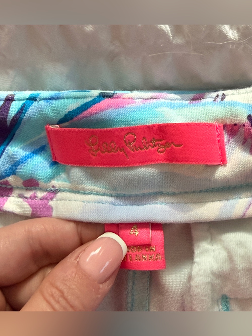 Lilly Pulitzer Pink & Blue Floral Scallop Skirt - Picture 2 of 3